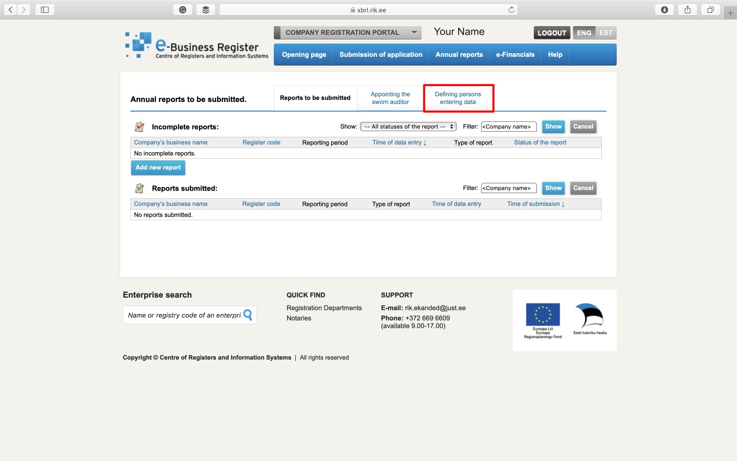 How To Grant Us Permission To Submit The Annual Activities Report Of Your Company In Estonia