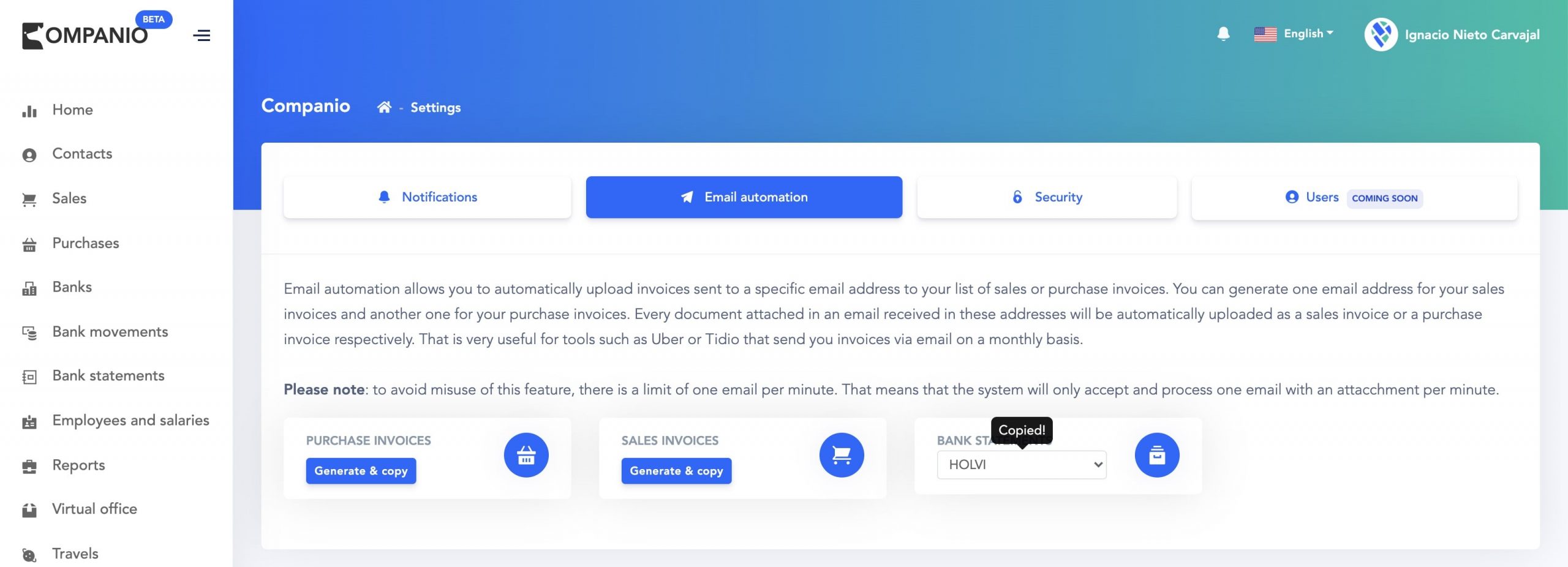 companio email automation