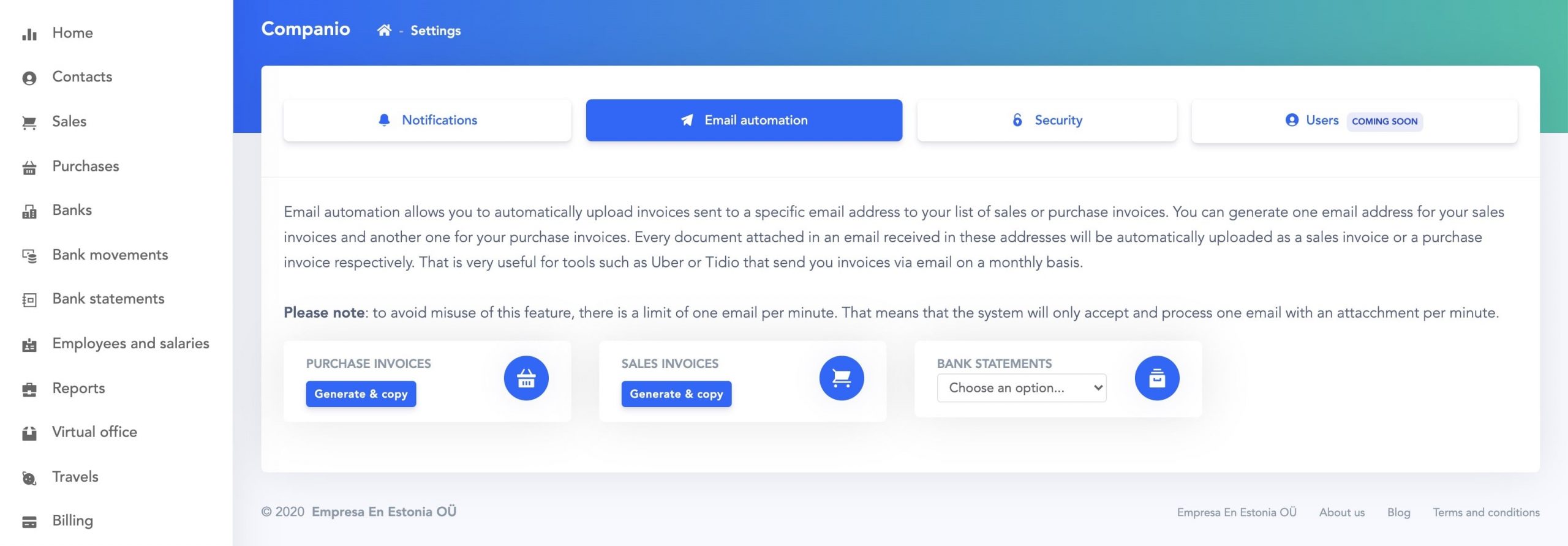 Companio email automation