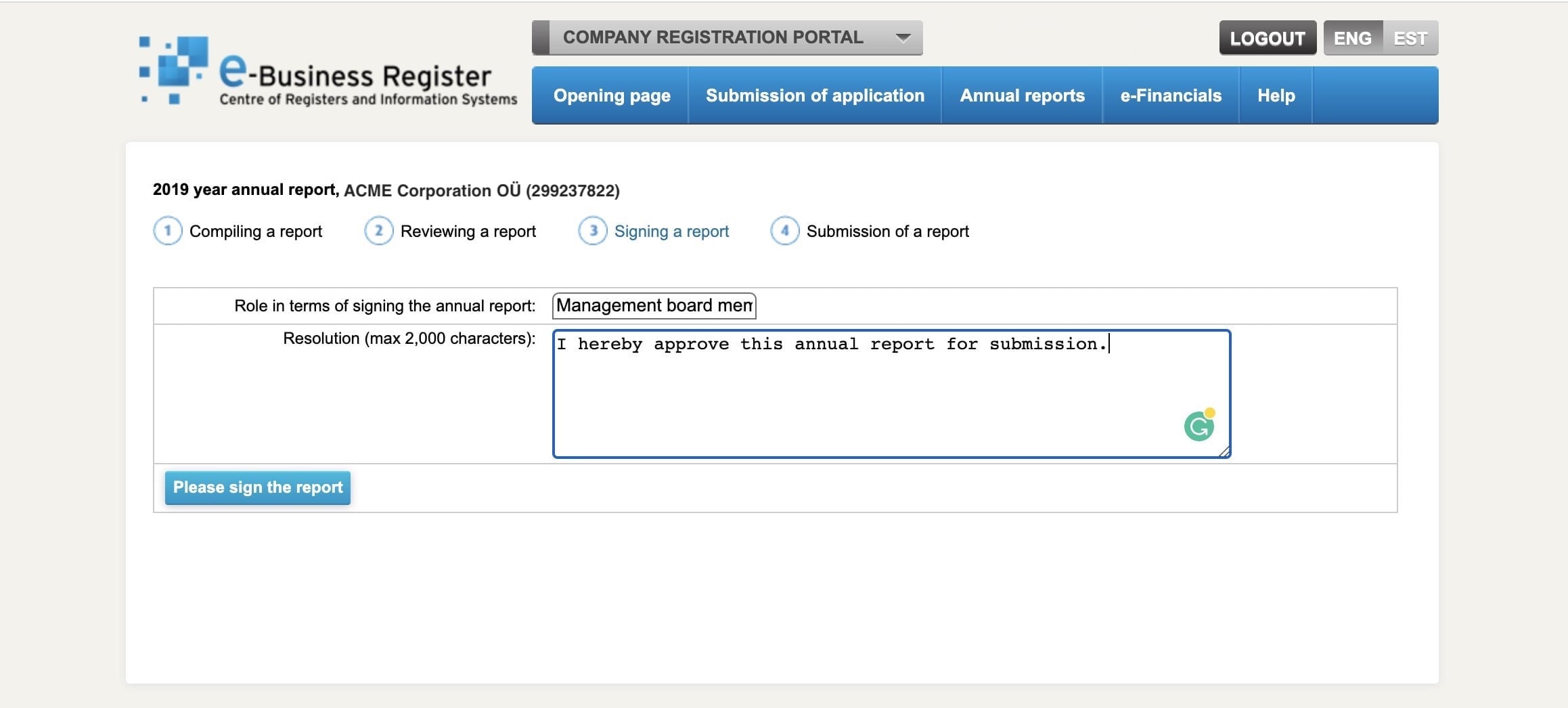 Paso 3 Signing a report_2
