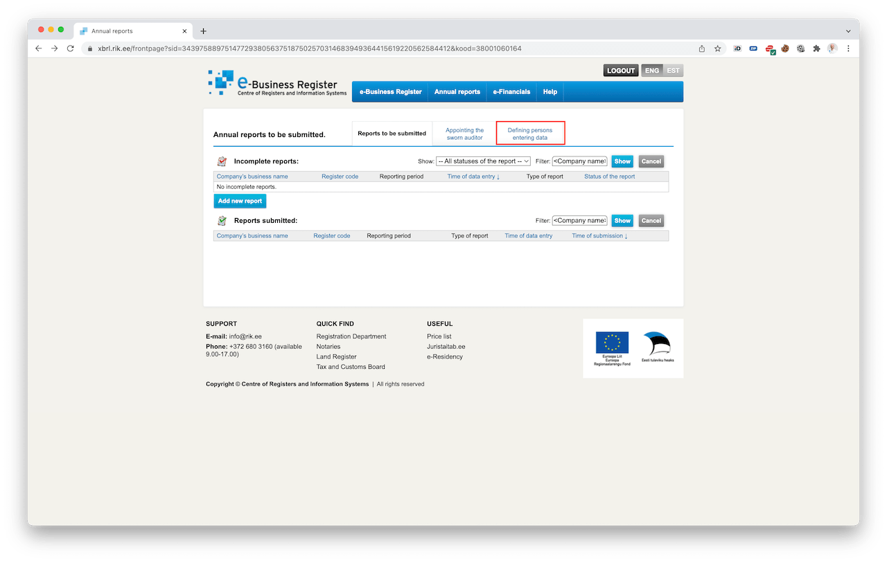 define personas entering data 